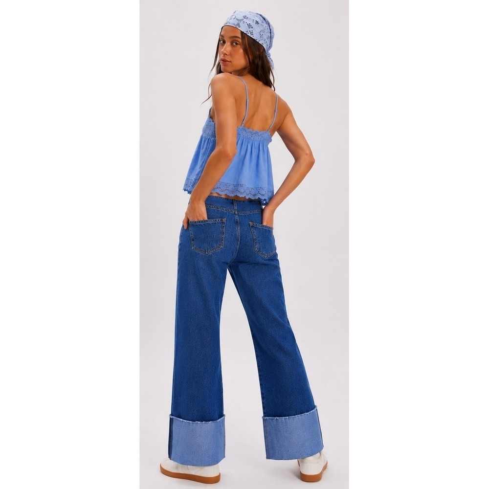 EVIDNT‎ Los Angeles Ghent Boyfriend Jeans Med Wash Cuffed Selvedge Denim 26 NWT
